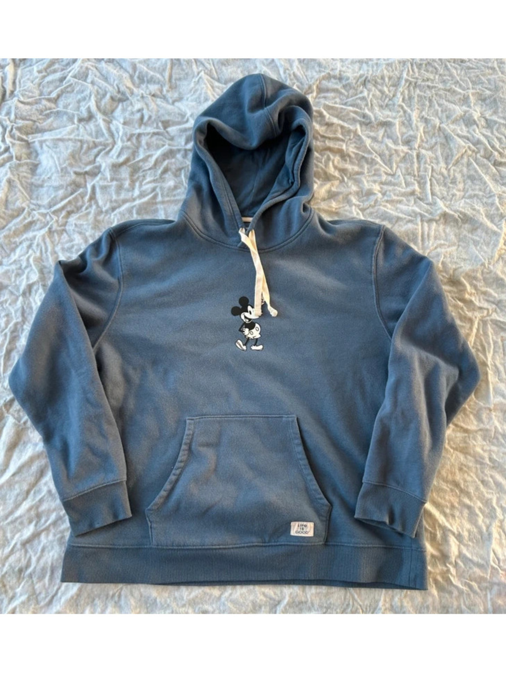 Life is Good Mickey Mouse Blue Hoodie Size XXL